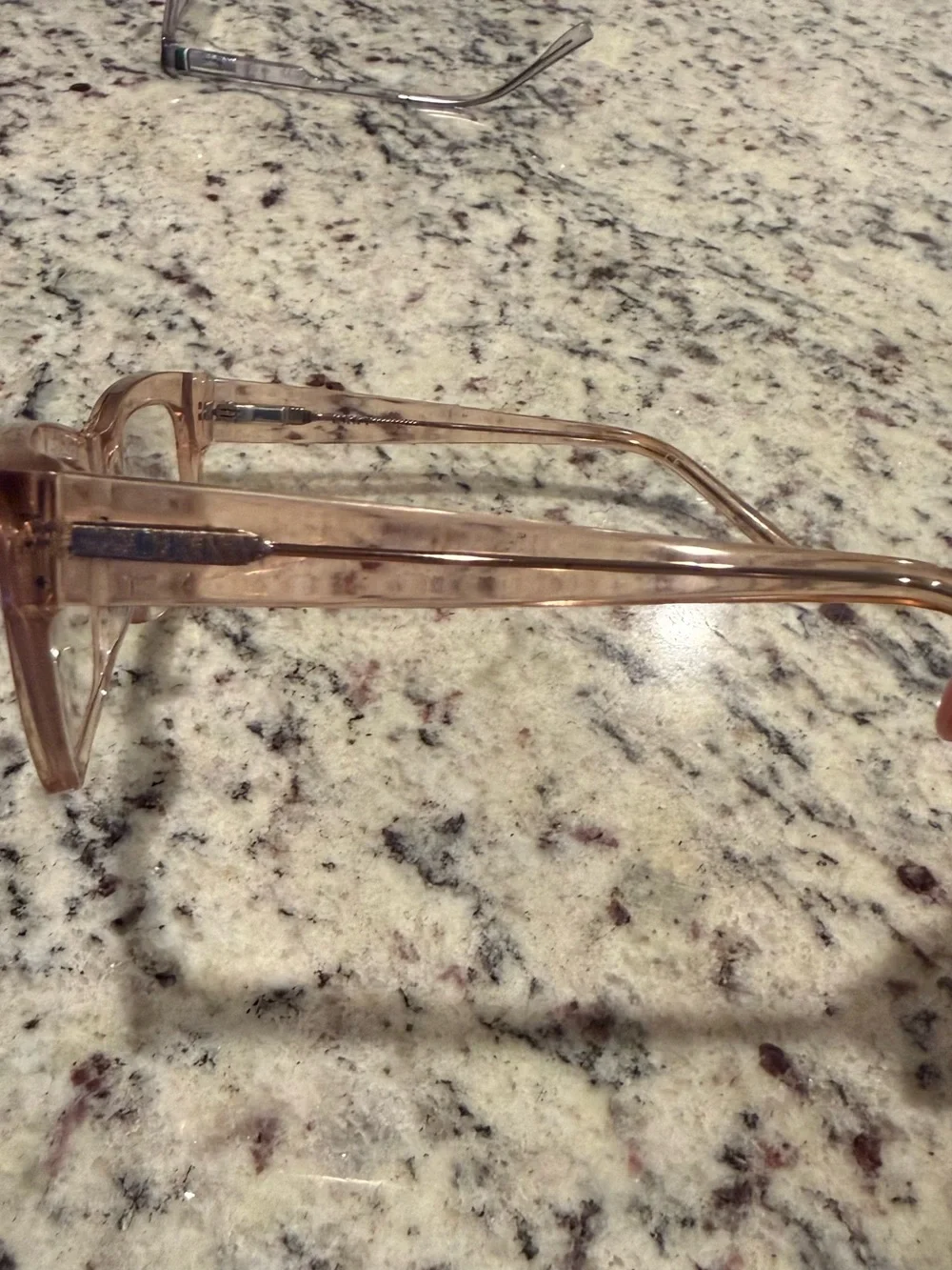 DKNY Translucent Blush Square Optical Frames